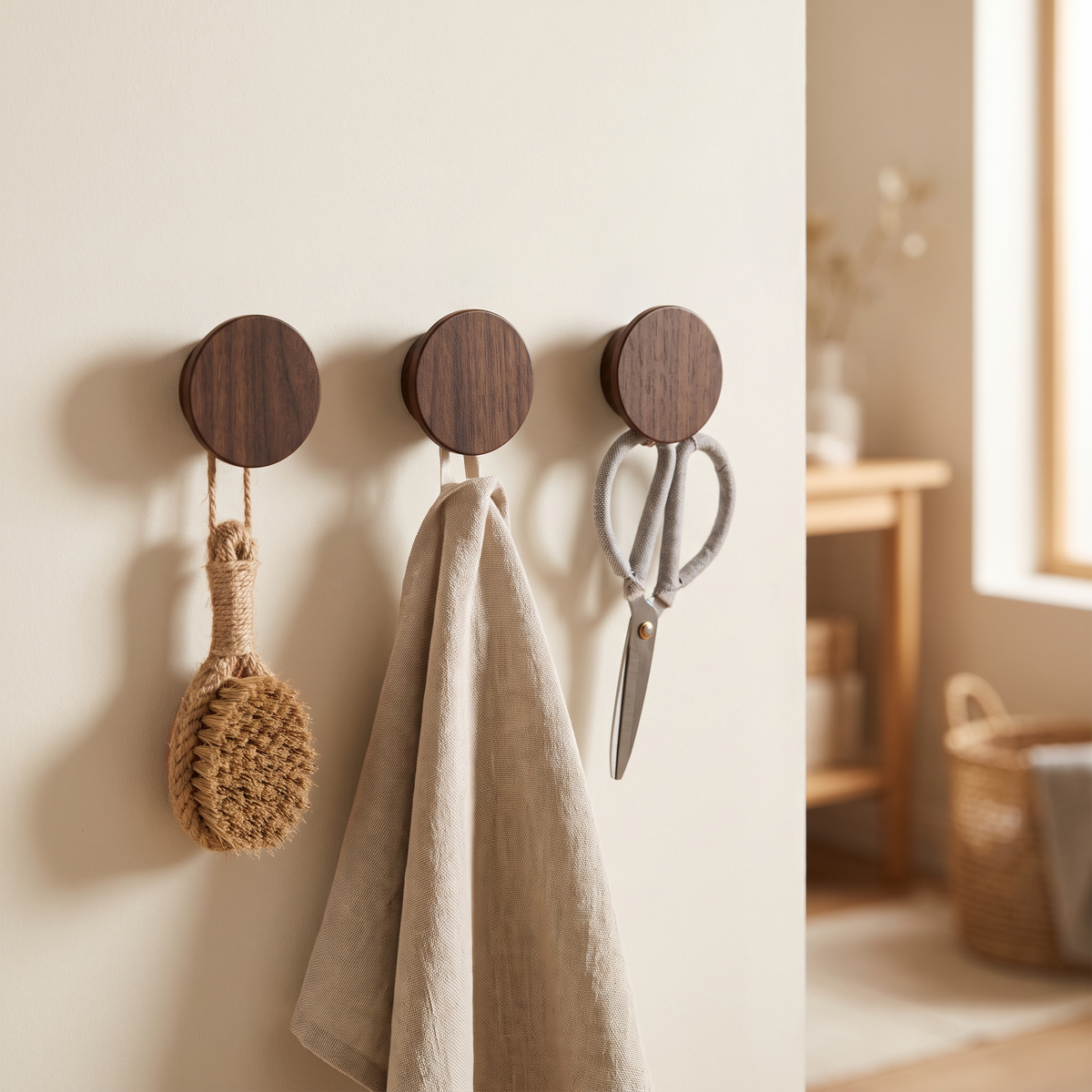 Wood Look Adhesive Wall Hooks