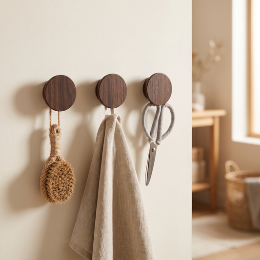 Wood Look Adhesive Wall Hooks