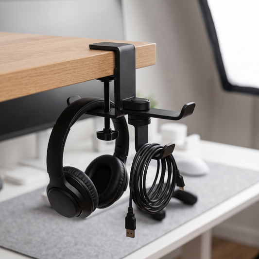 Clamp On Rotating Desk Hook
