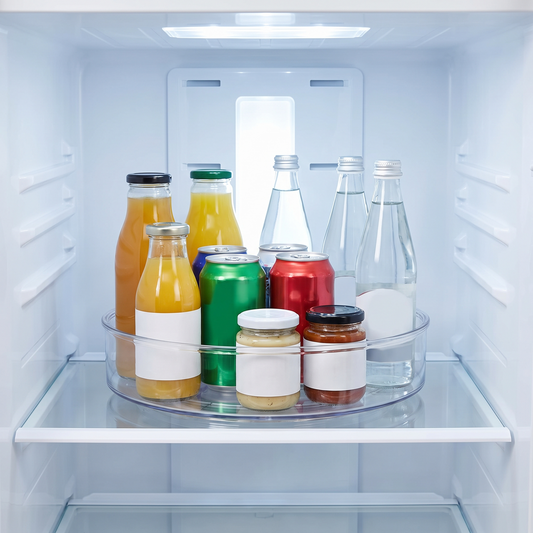 Refrigerator Rotating Drink Organizer