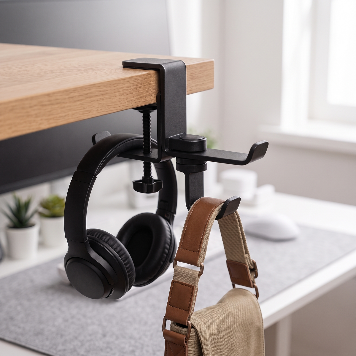 Clamp On Rotating Desk Hook