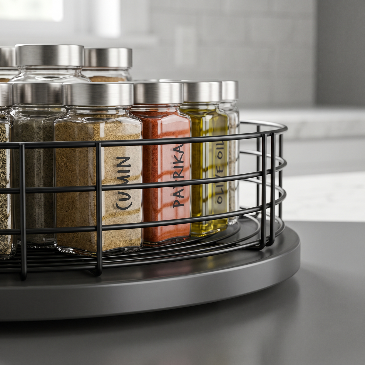 Rotating Countertop Spice Organizer